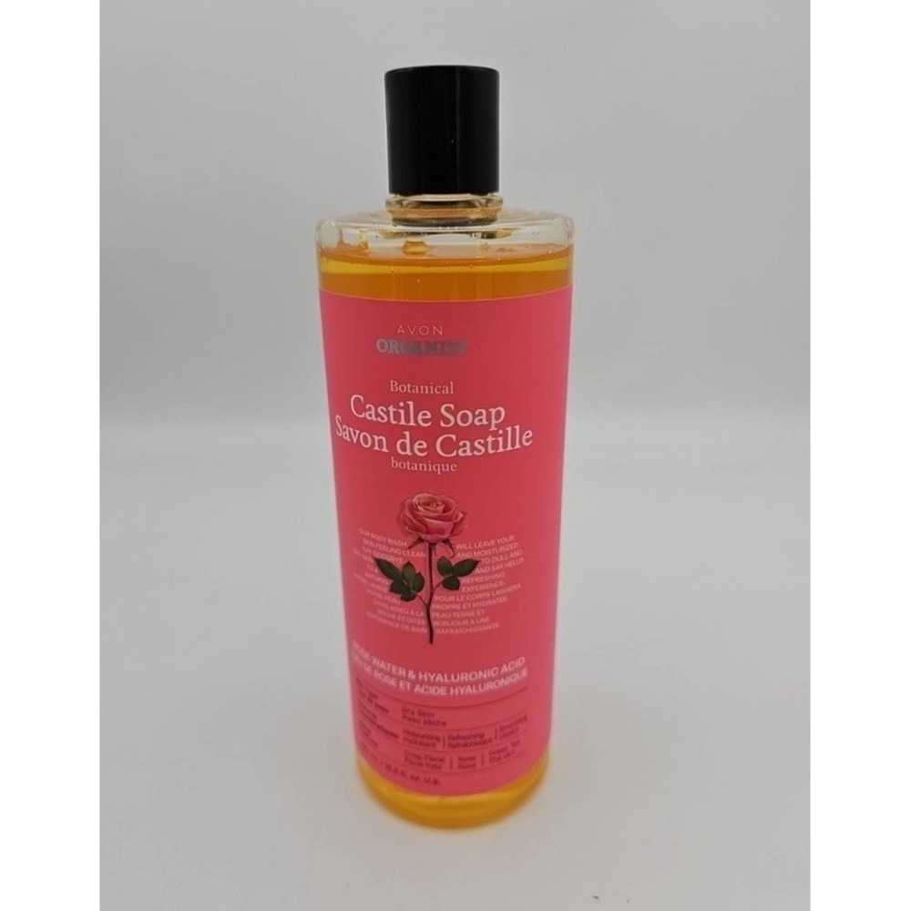 Avon Organist Botanical Castile Soap wash - Rose Water Hyaluronic Acid - 16.2 oz